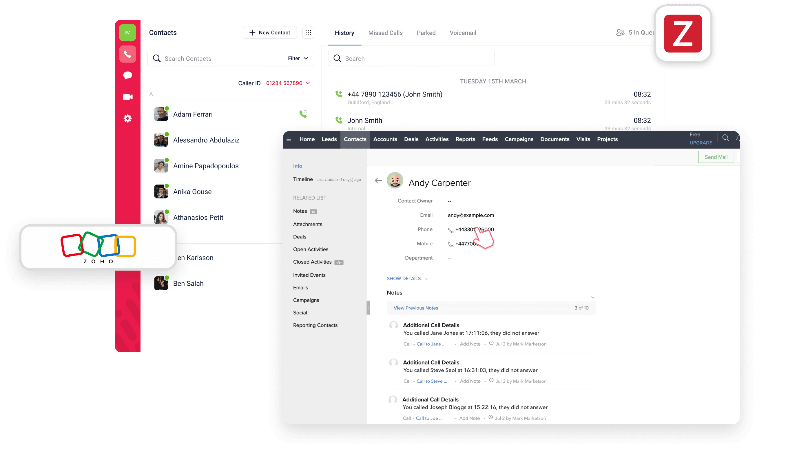 Hero image for Zoho integration